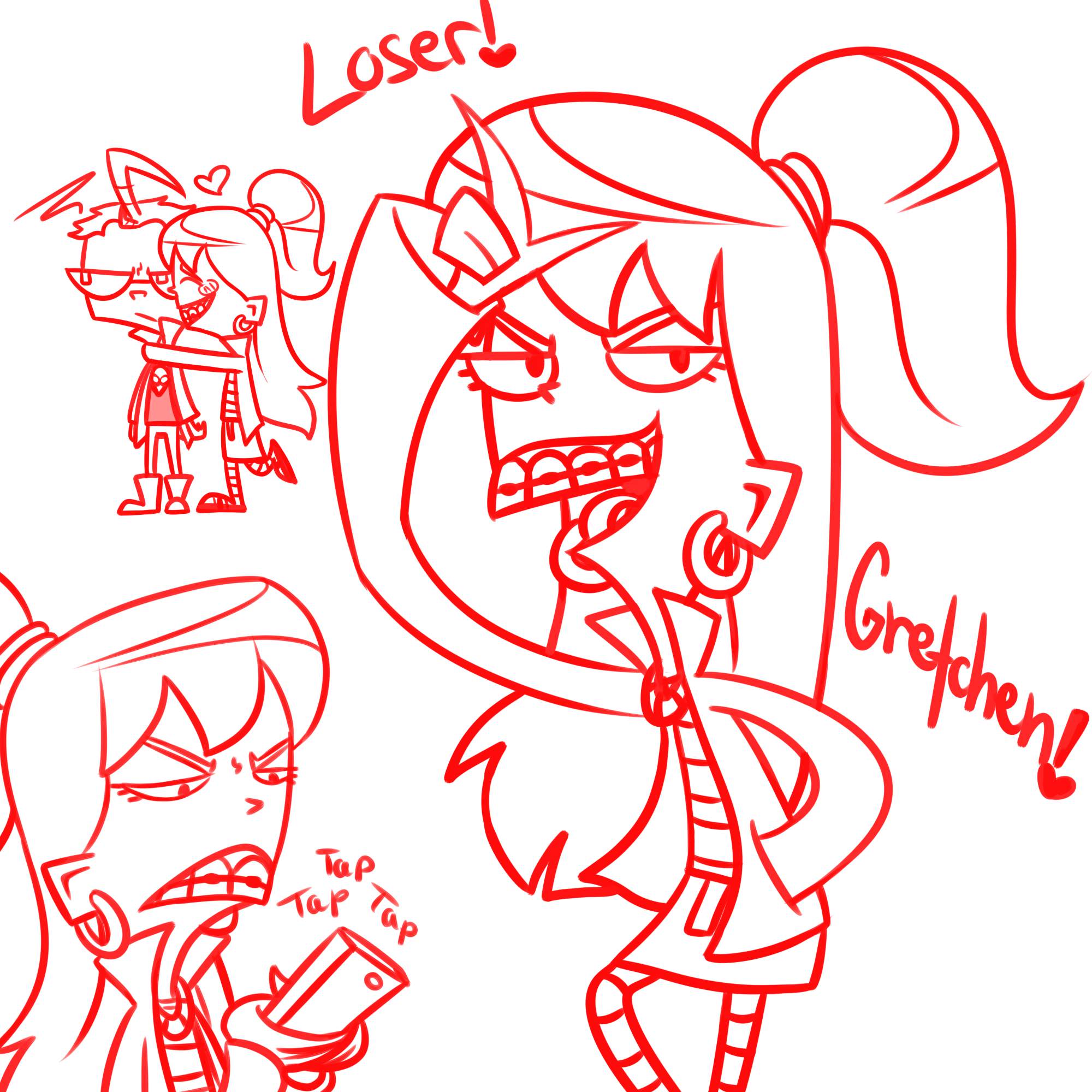 IZ headcanon arc 1 Gretchen doodledump | Invader Zim Amino