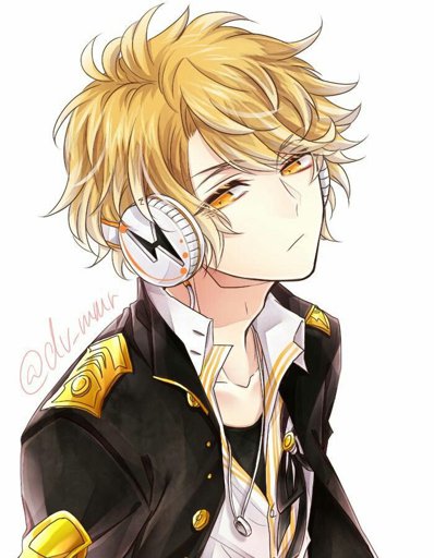 Image Anime Guy Golden Blonde Hair Yellow Orange Golden Eyes