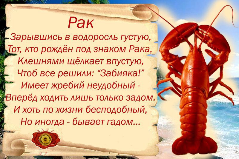 Прикольные картинки про знак зодиака рак