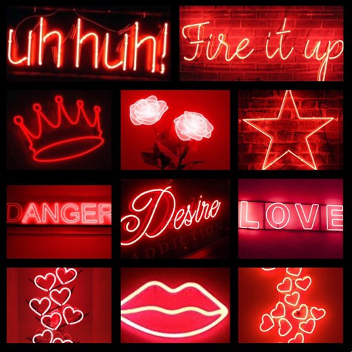 Featured image of post Neon Red Aesthetic Collage Neon red heart description the neon red love heart is an excellent addition to any room and a tapestry girls exclusive