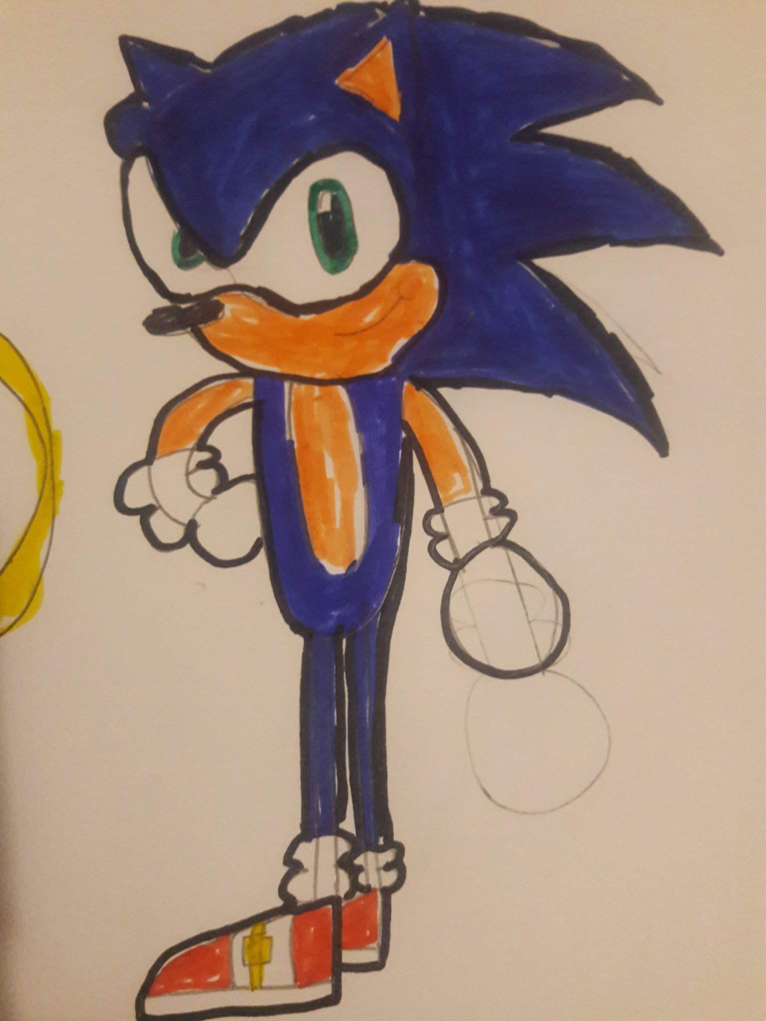 My new sonic drawing | Sonic the Hedgehog! Amino