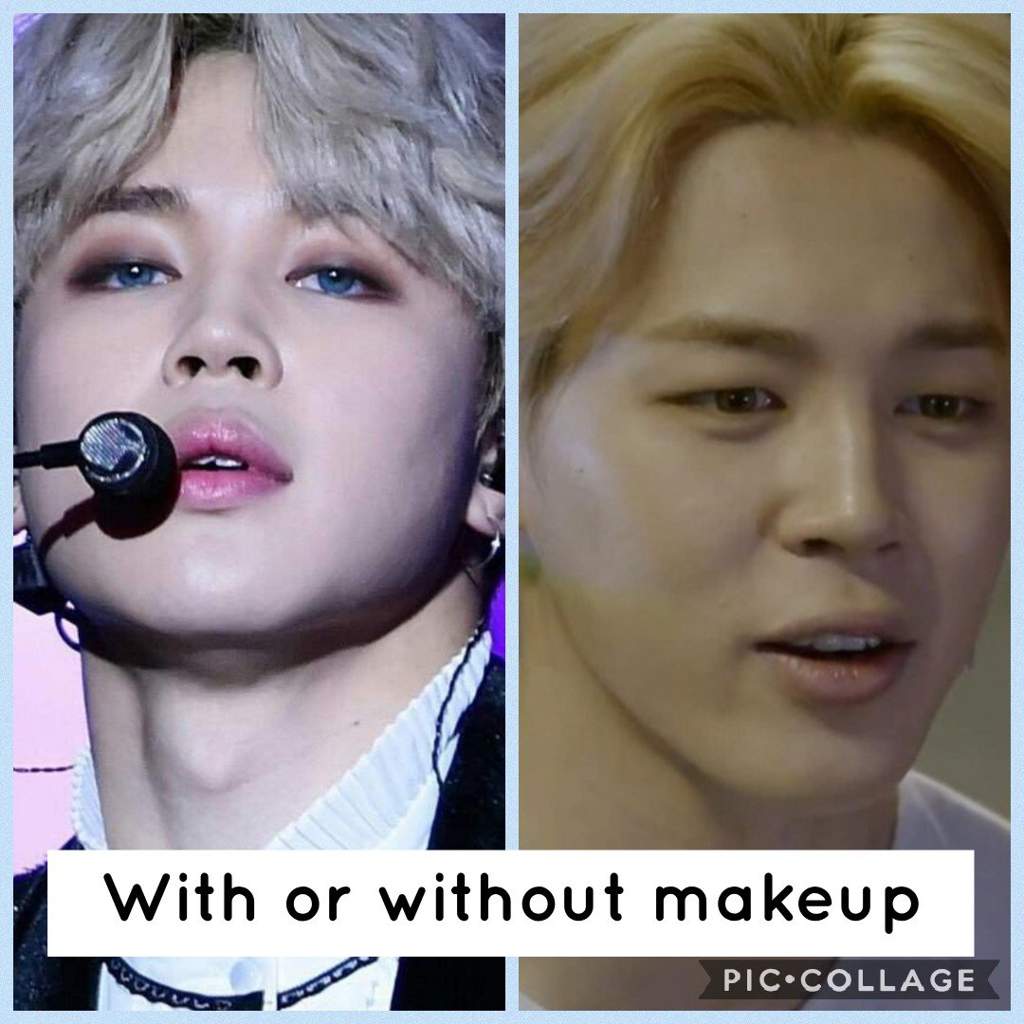 💙Jimin with or without makeup?? What do you think💙 | Park Jimin Amino