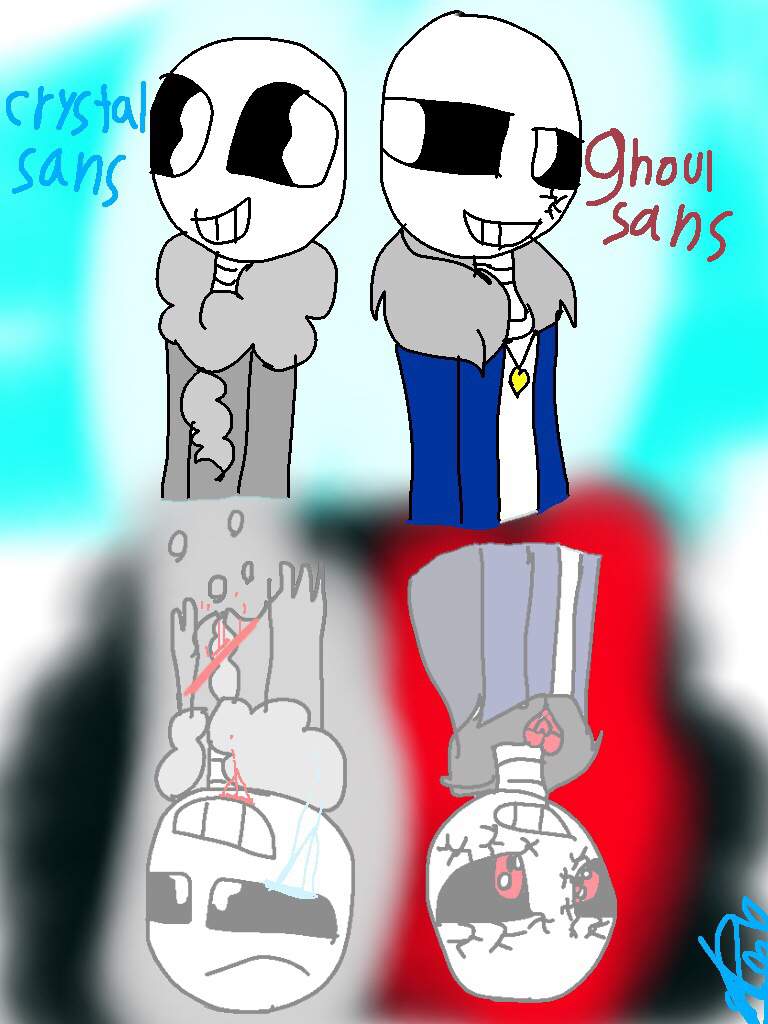 Crystal sans and ghoul sans | Undertale AUs Amino