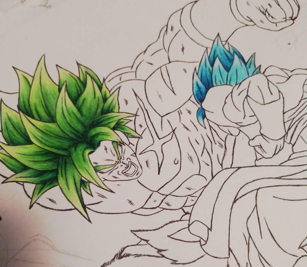 Dibujo Gogeta Vs Broly Dragon Ball Espanol Amino