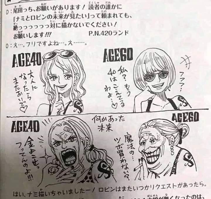 Eiichiro Oda  Creator Draws One Piece Characters Older  Anime Amino