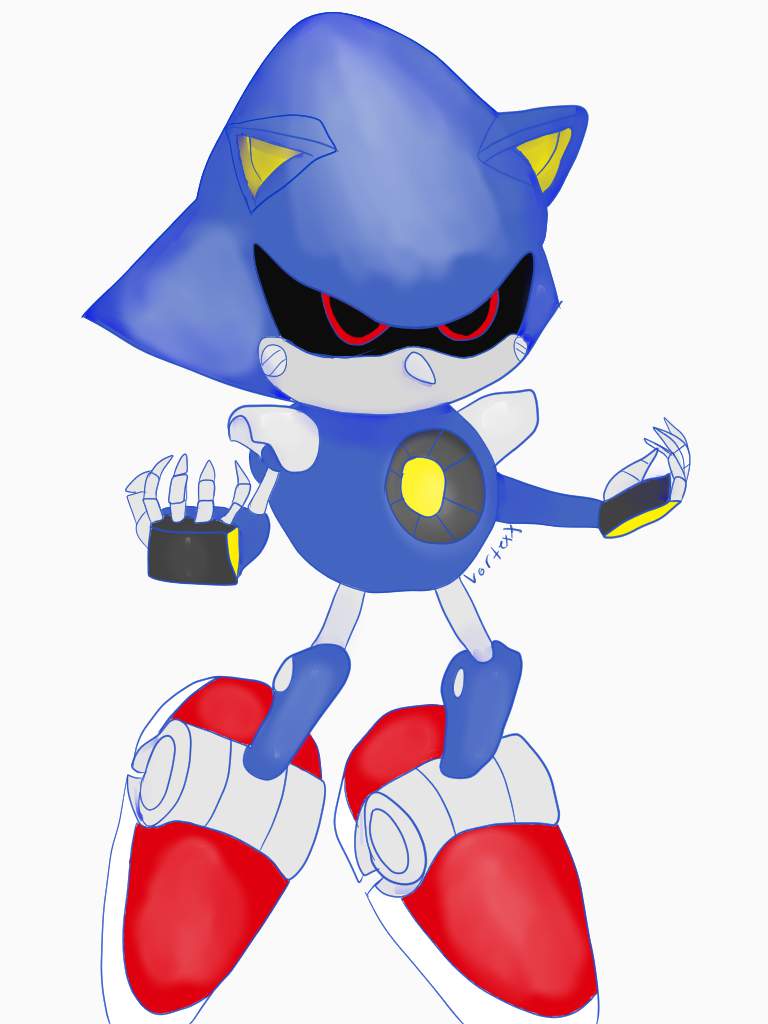 Contest Entry_Cyber Contest Metal Sonic | Flying Pings ART Amino