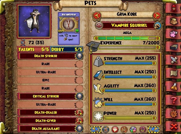 Wizard101 pet talents