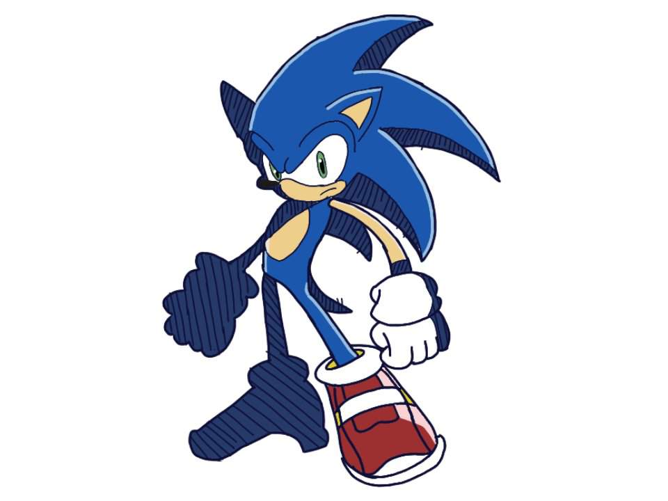 Soap shoe sonic in the sonic riders art style Sonic the Hedgehog! Amino