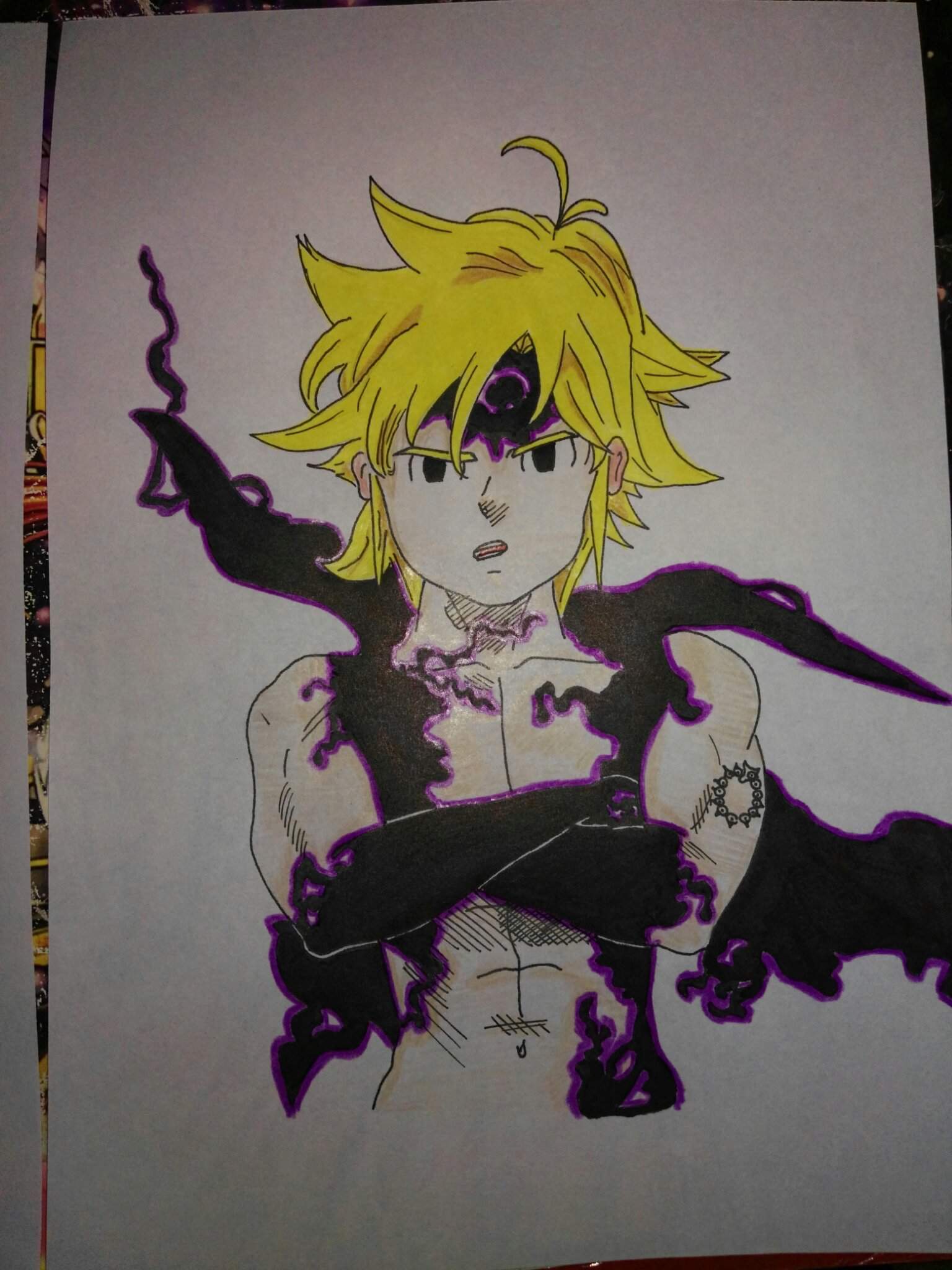 Dibujo de meliodas, el pecado de la ira | DibujArte Amino