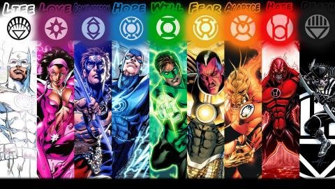 Корпусы фонарей. All Lantern Corps. DC Lantern Corps. Красно синий фонарь DC. Black Lantern Corps DC.