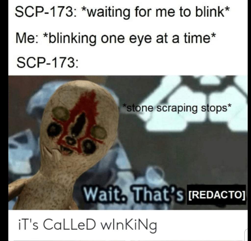 scp 173 blinking one eye at a time