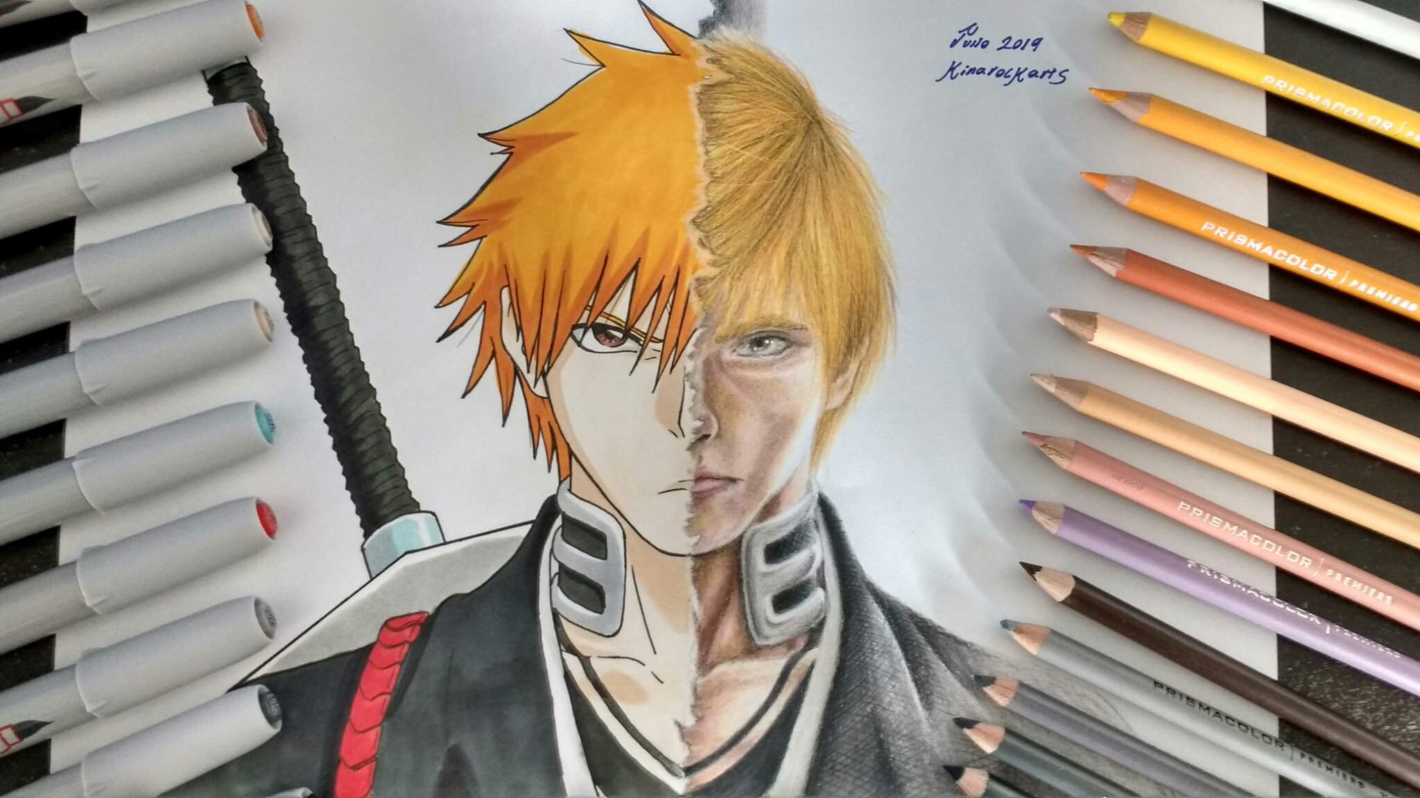 Color plano vs realista | Ichigo Kurosaki Bleach | •Arte Amino• Amino