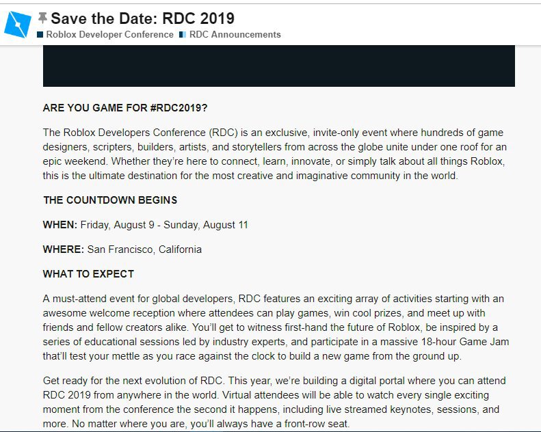 Roblox Rdc 2019 Game Jam New Robux Codes 2019 September Full - save the date rdc 2020 rdc roblox developer forum