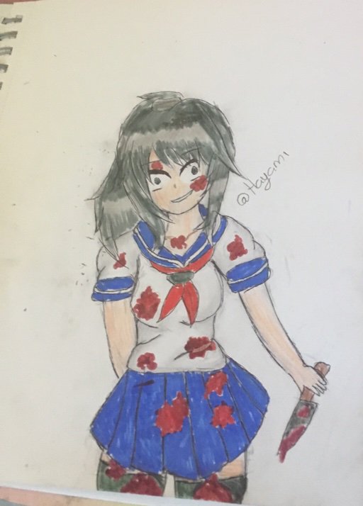 El resultado del dibujo de Ayano Aishi / Yandere Chan | Dibujos Amino