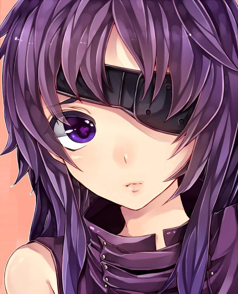 Purple eyed anime girl
