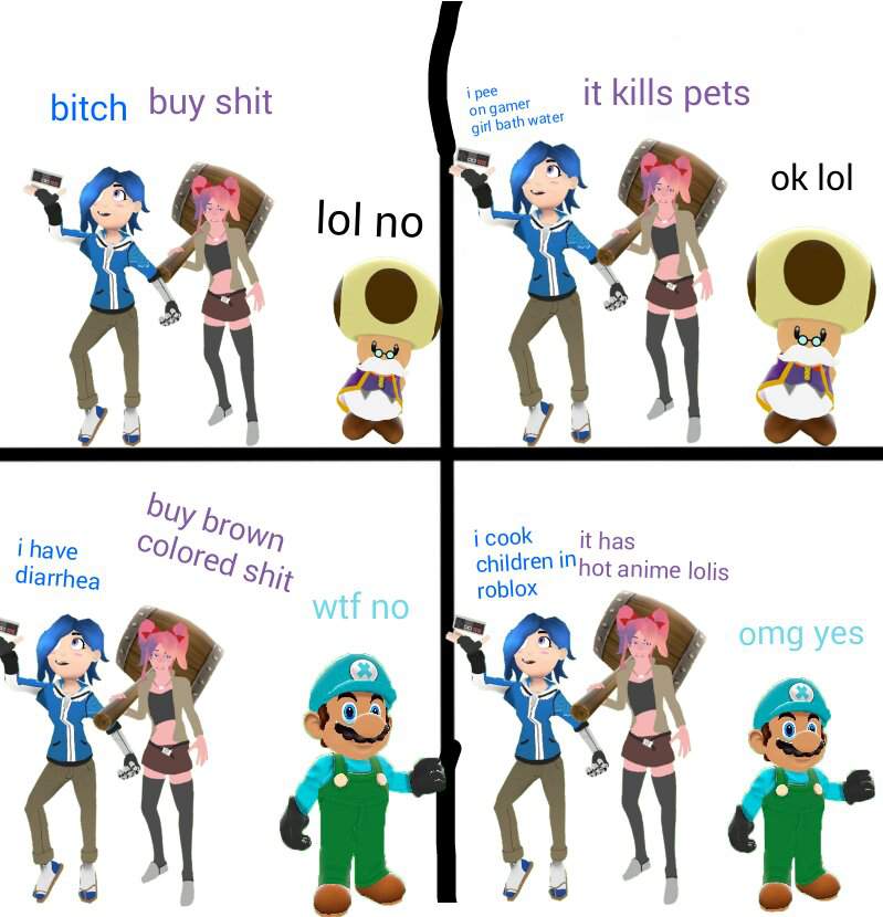 Saiko And Tari Terrorize People While Selling Shit Smg4 Amino - saiko x tari in roblox smg4 amino