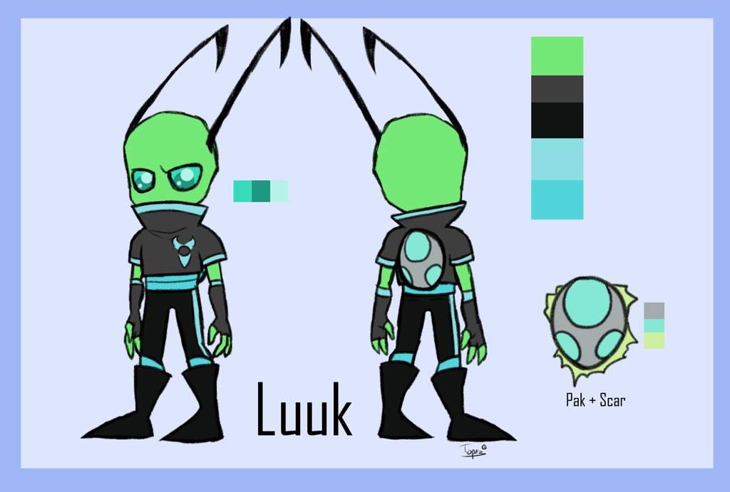 New reference sheet for Luuk :) | Invader Zim Amino