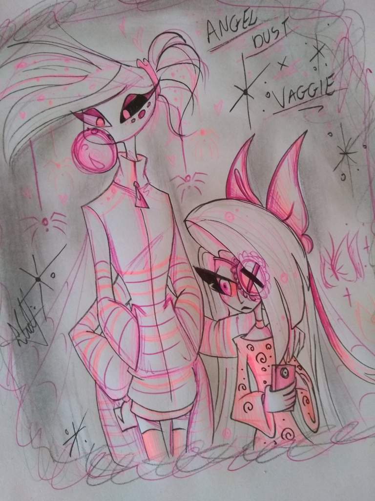 Angel Dust X Vaggie Fan Art Hazbin Hotel Official Amino