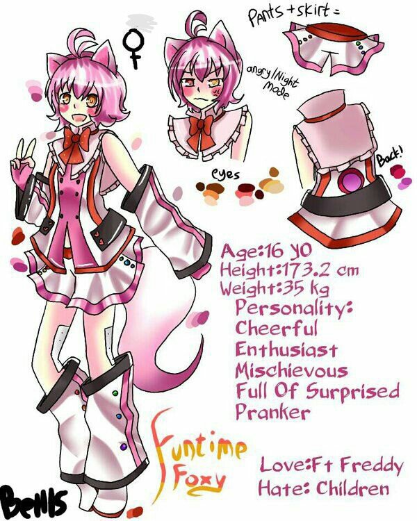 ♠♣funtime Foxy ♣♠(humana)(hembra)(Kawaii) | FNaF Amino [ Español ] Amino