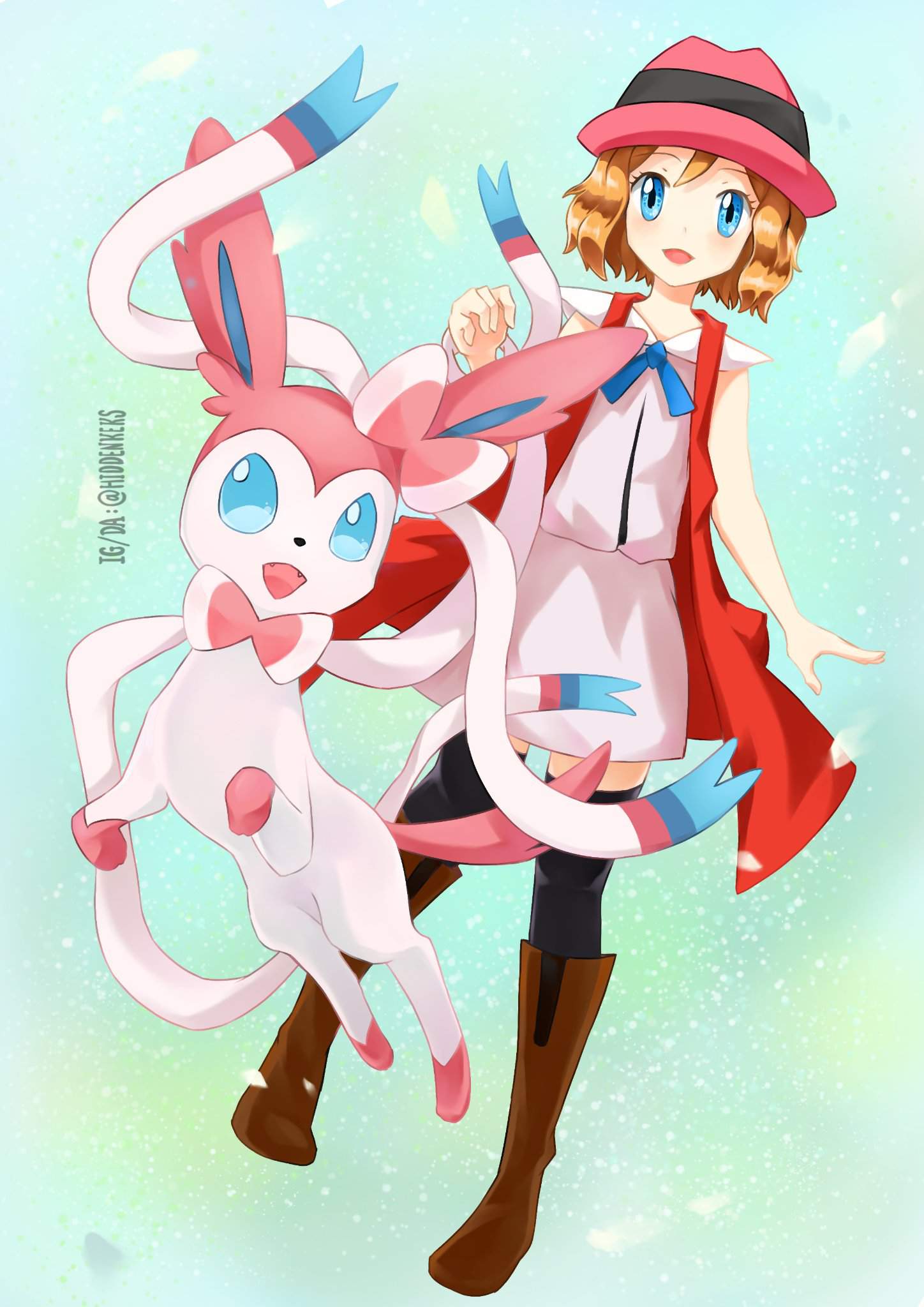 Serena and Sylveon | Anime Art Amino