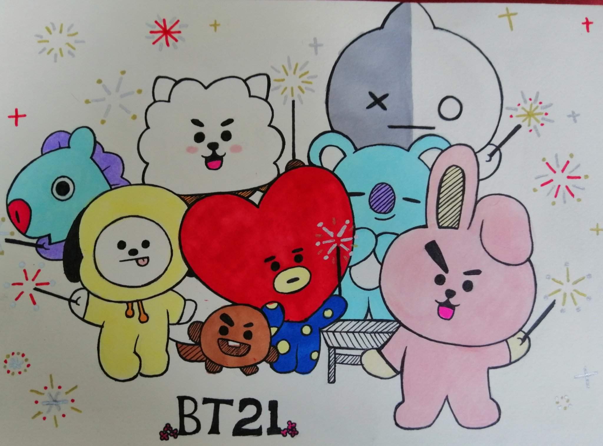 Yay first time drawing BT12💜 what ya think?👀😁 | ARMY's Amino