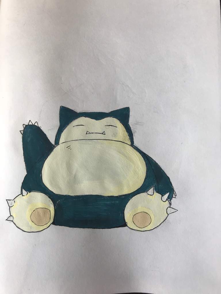 Lil painting of snorlax | Art Amino