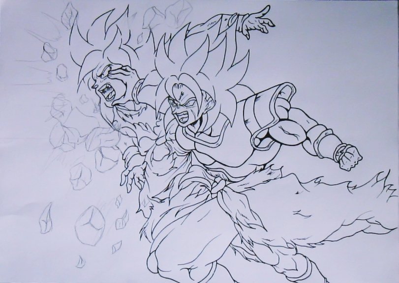 ???? Dibujo de Goku Ssj God Red vs Broly ???? | DRAGON BALL ESPAÑOL Amino