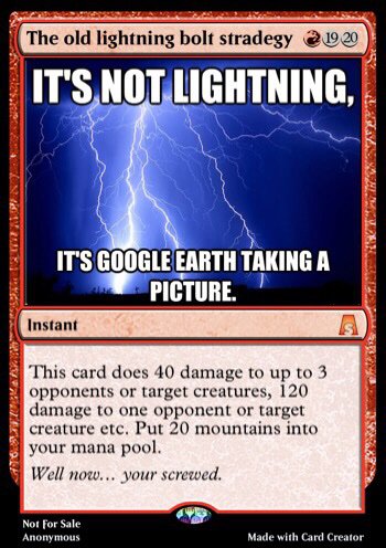 The old lightning bolt Stradegy as a card (Meme Card) | MTG Amino