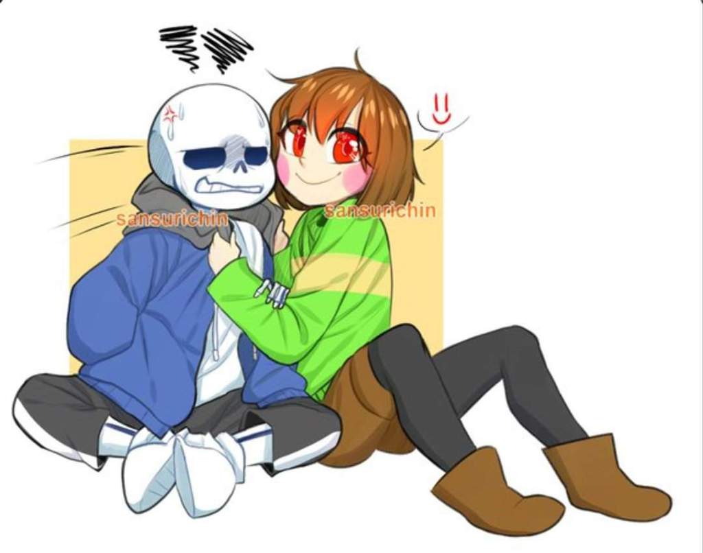 Sans x chara 18 картинки