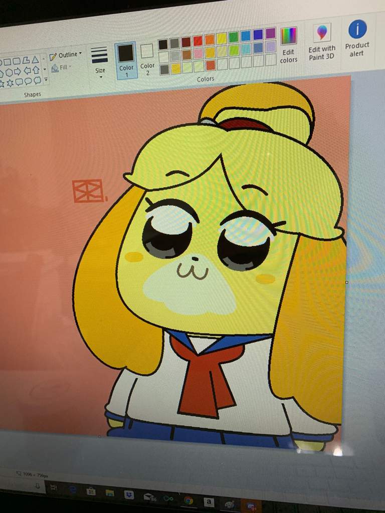 Another Ms Paint Isabelle Art This Is A Reference To The Anime Pop Team Epic Lol Enjoy Smash Amino