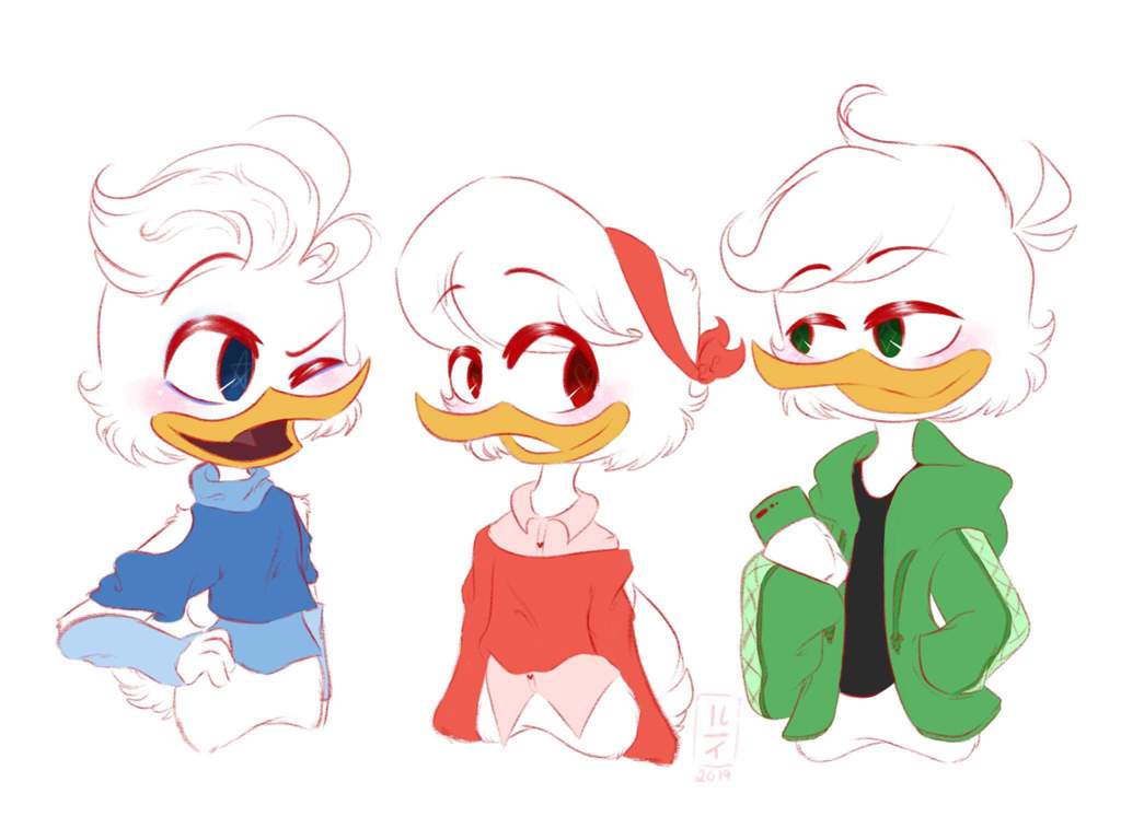 Triplets - Redesign | Duck-Tales Amino