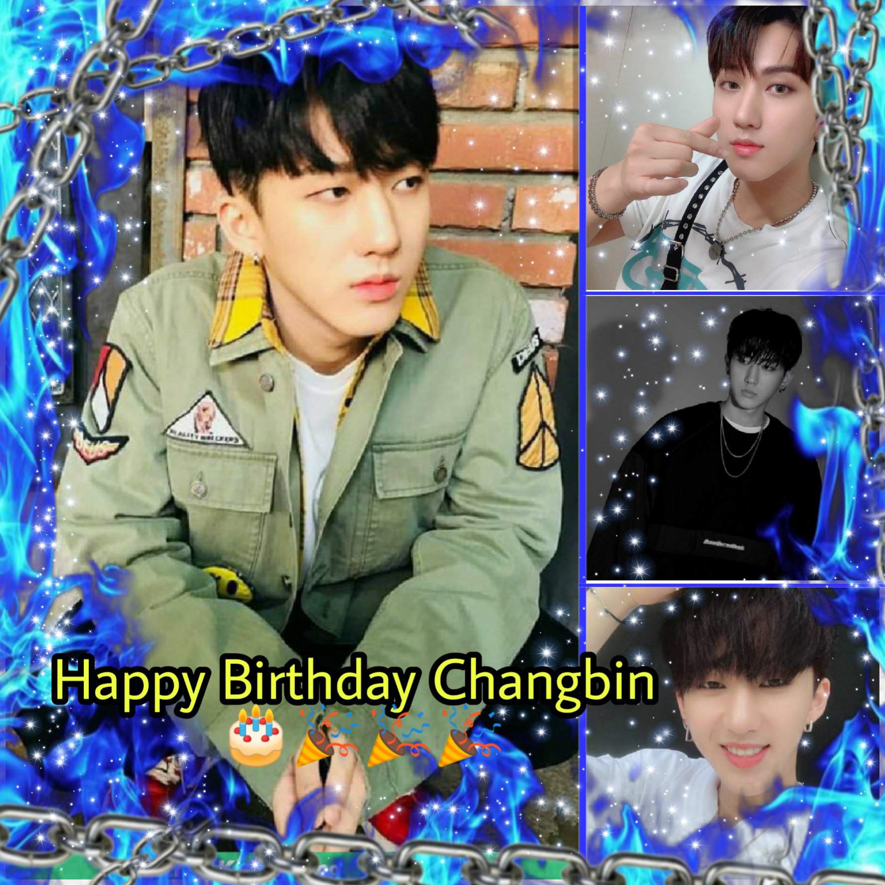 Happy Birthday Changbin 🎂🎉🎉🎉 PicsArt edit/Credits to owner | Stray Kids ...