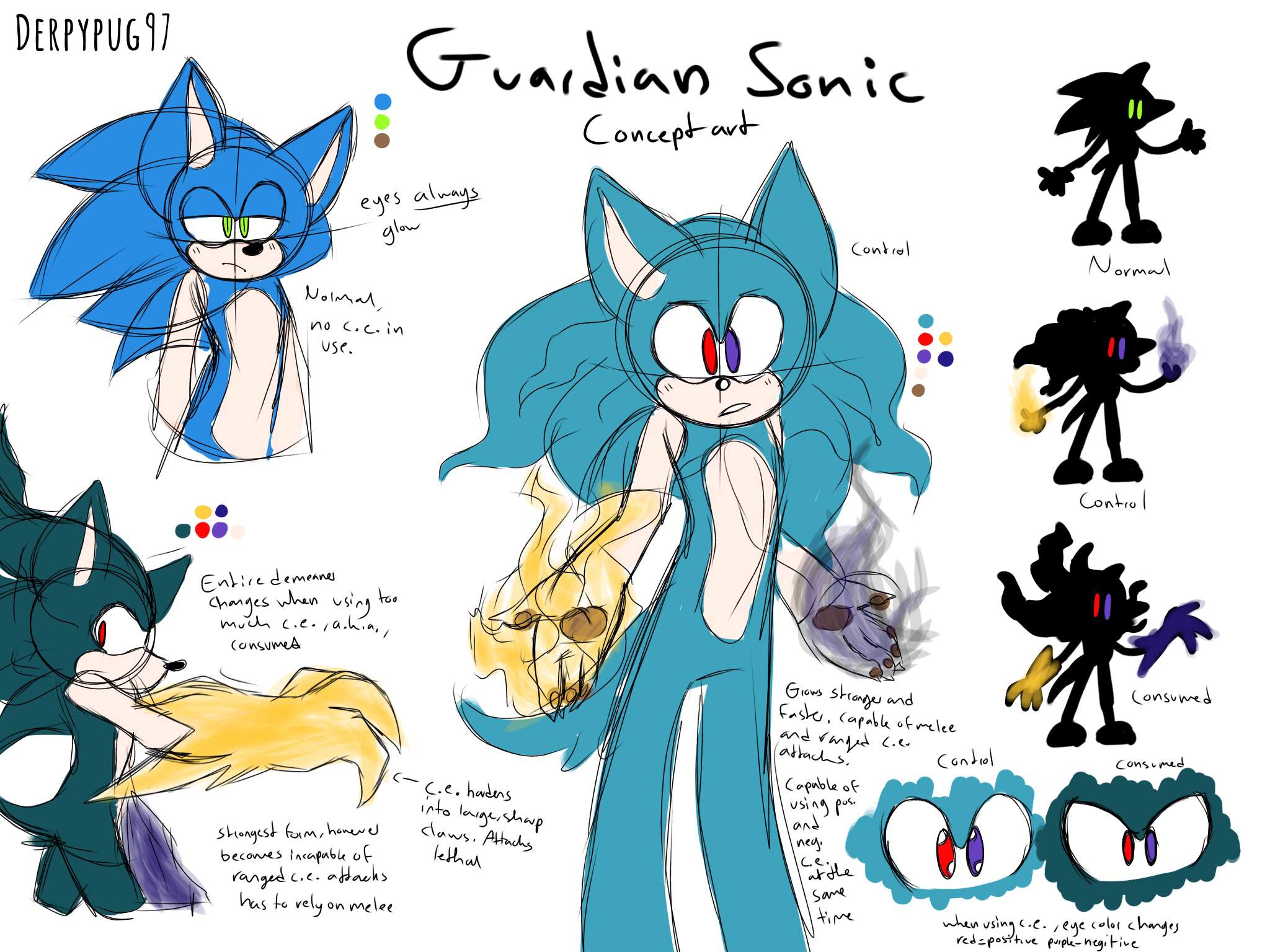 Guardian Sonic Concept Art | Sonic the Hedgehog! Amino