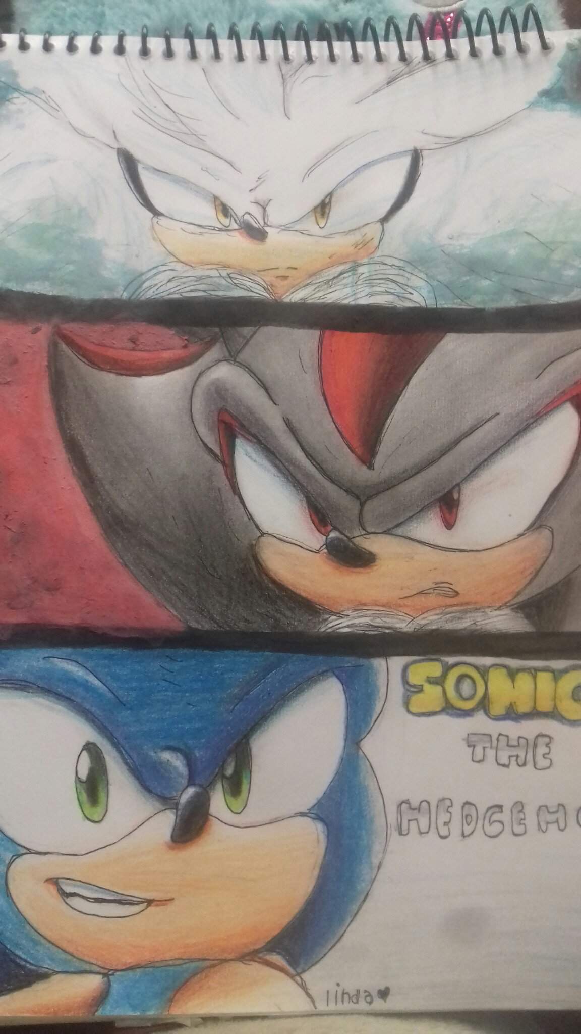 dibujo de shadow sonic silver ♡ | Sonic the Hedgehog Español Amino