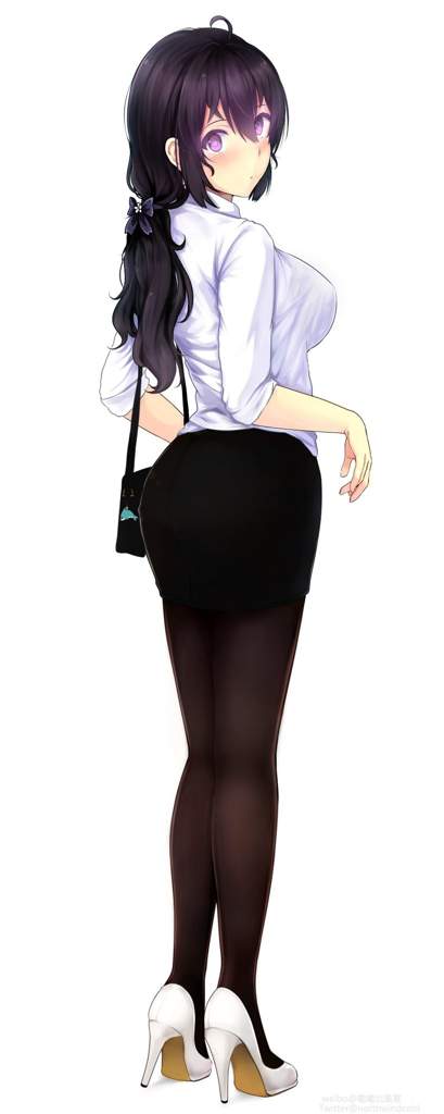 Anime girl in business suit