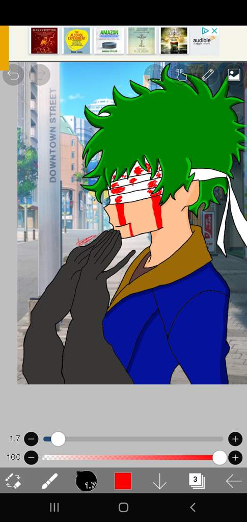 Injured Deku digital drawing | OtakuAmino Amino