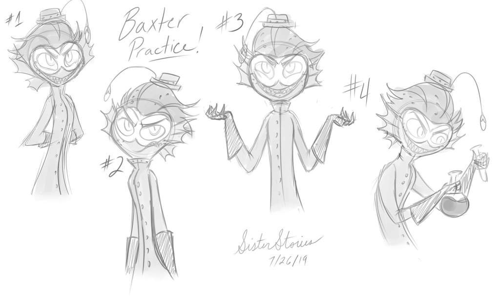 Baxter Practice Sketches | 💕Hazbin Hotel💕 Amino