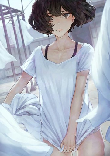Wanking anime short hair