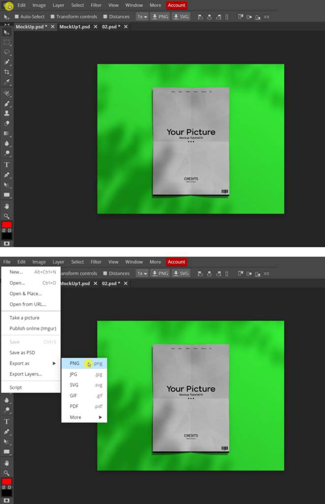 mockup tutorial w/ photopea Templates and stuff Amino