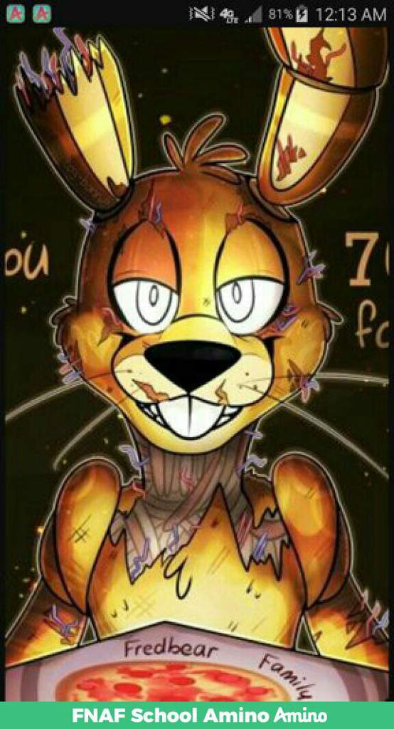 Springy Read Bio Springle Five Nights At Freddy S Amino - creepy withered goldie on roblox five nights at freddys amino
