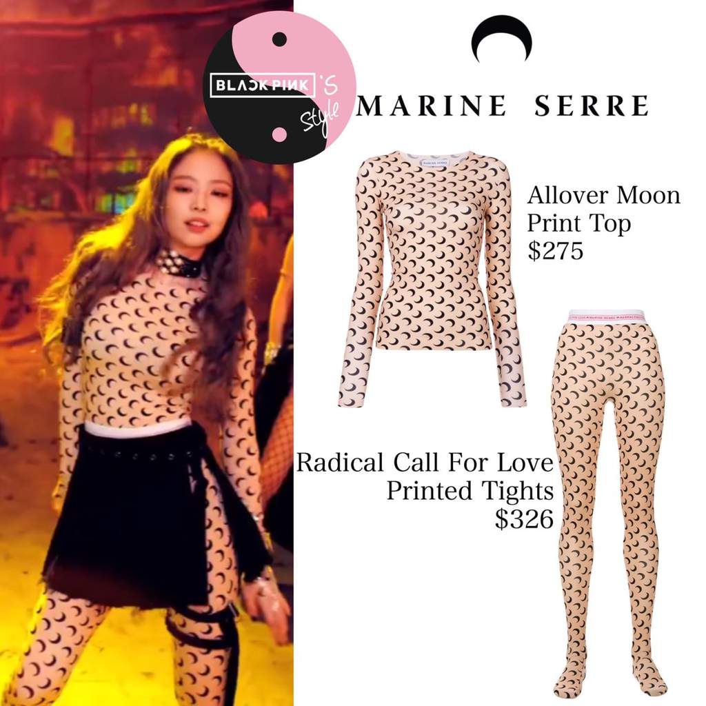 jennie crescent moon outfit