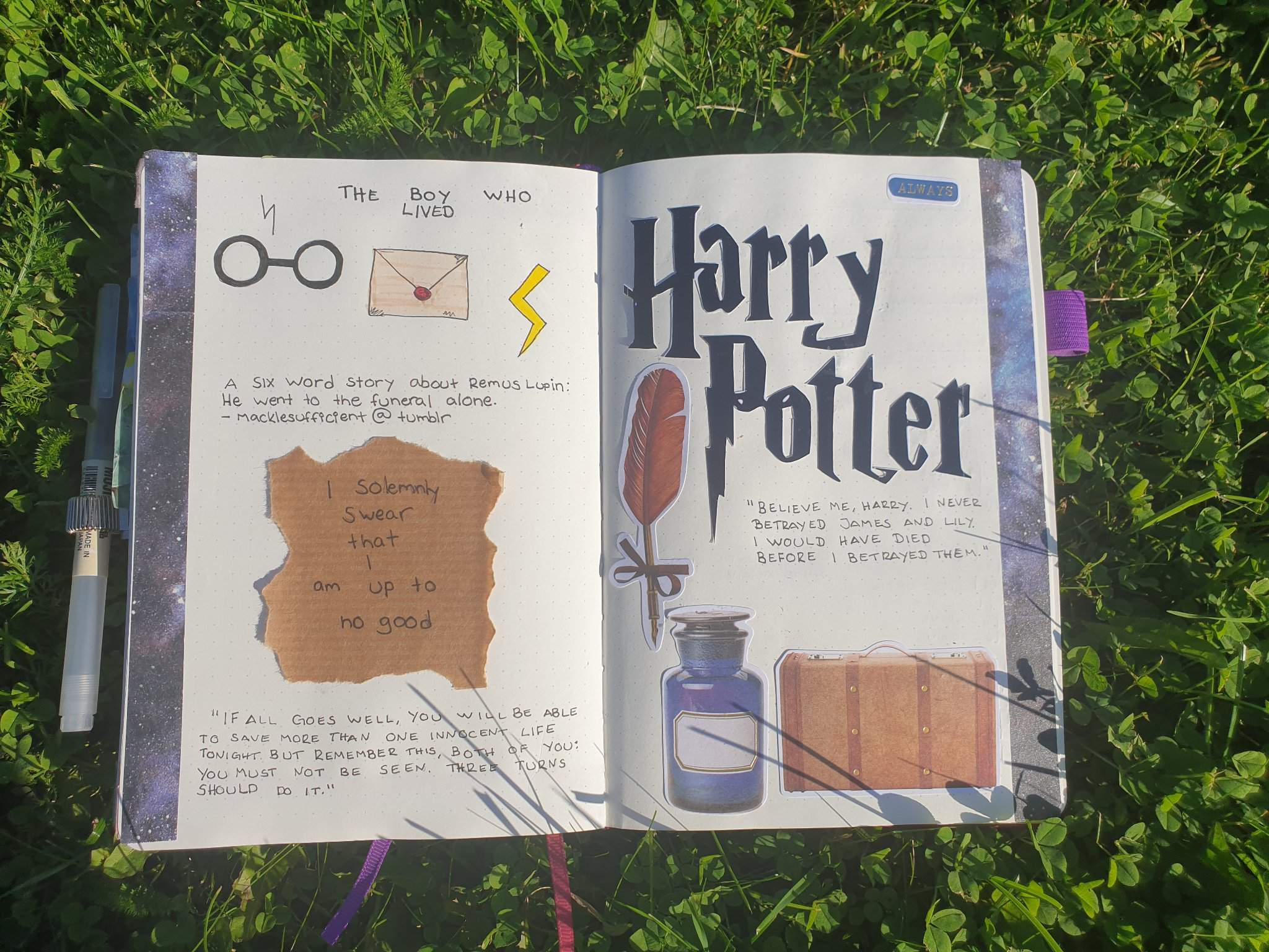 Harry Potter book club spread | Bullet Journal Amino