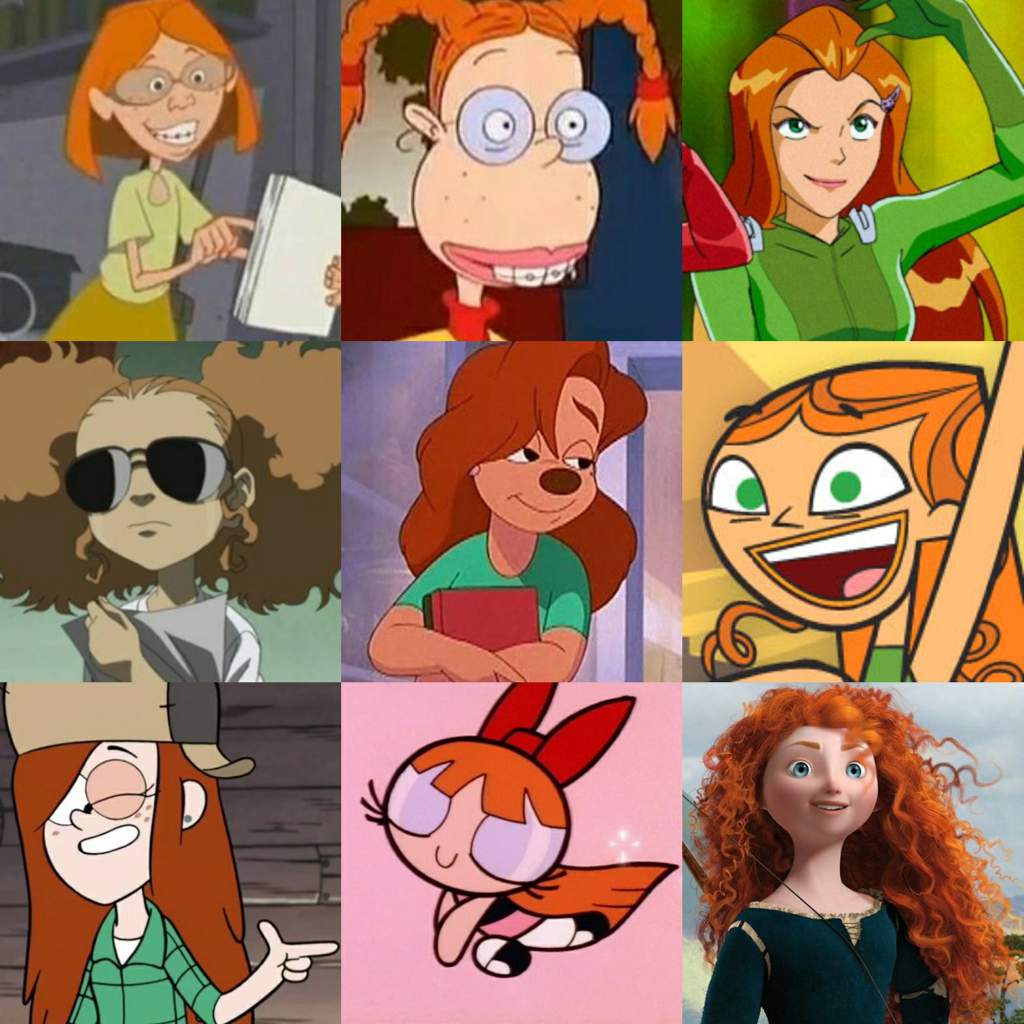 Cartoon Characters With Red Hair