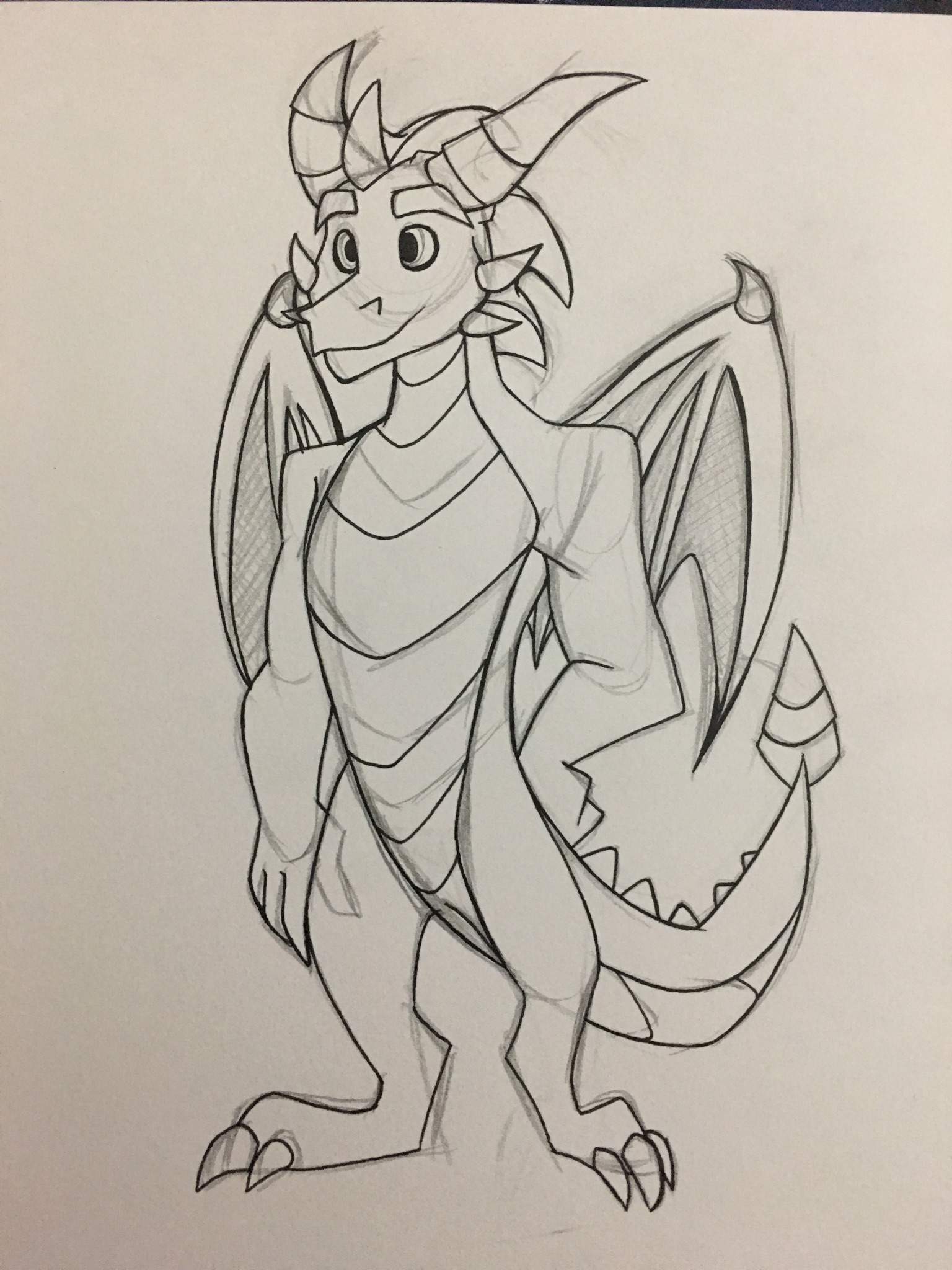 Grown up Spyro sketch | Spyro Amino Amino