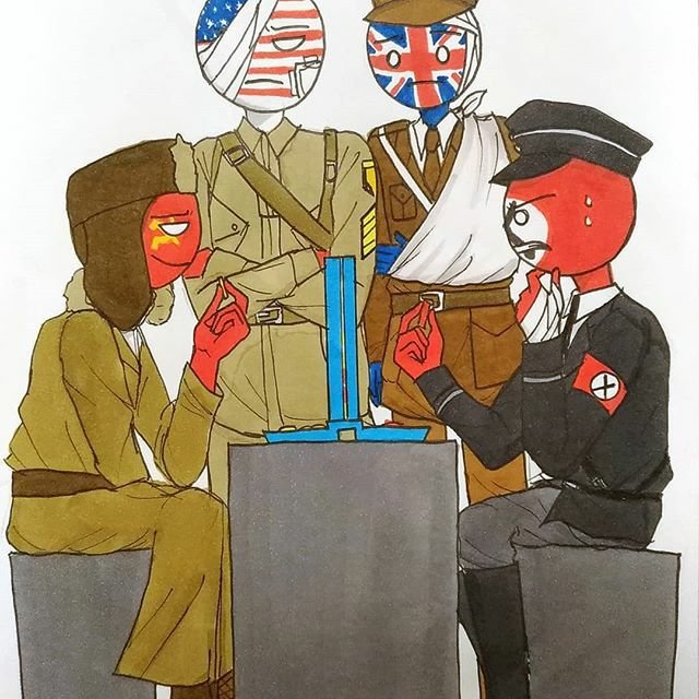 While in ww2: | • CountryHumans • Amino