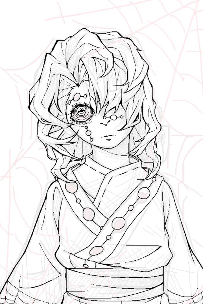 Demon Slayer Rui Coloring Coloring Pages
