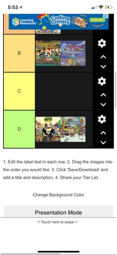 Cartoon Network Shows Tier List Maker