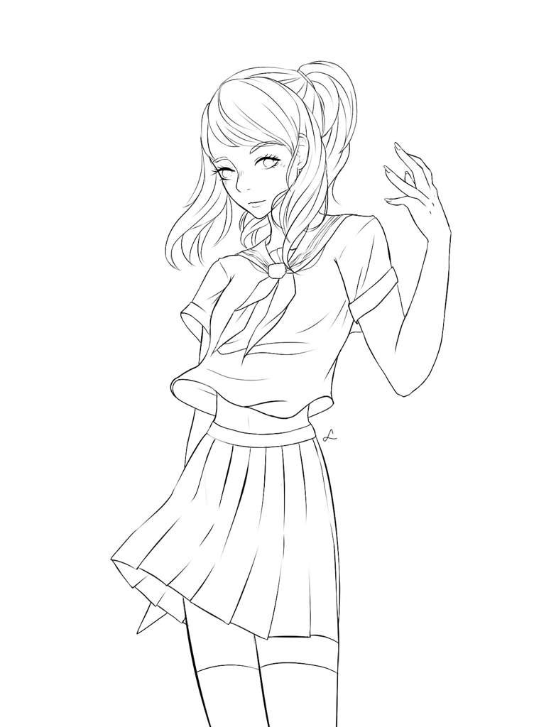 Ayano Aishi Coloring Pages Coloring Pages