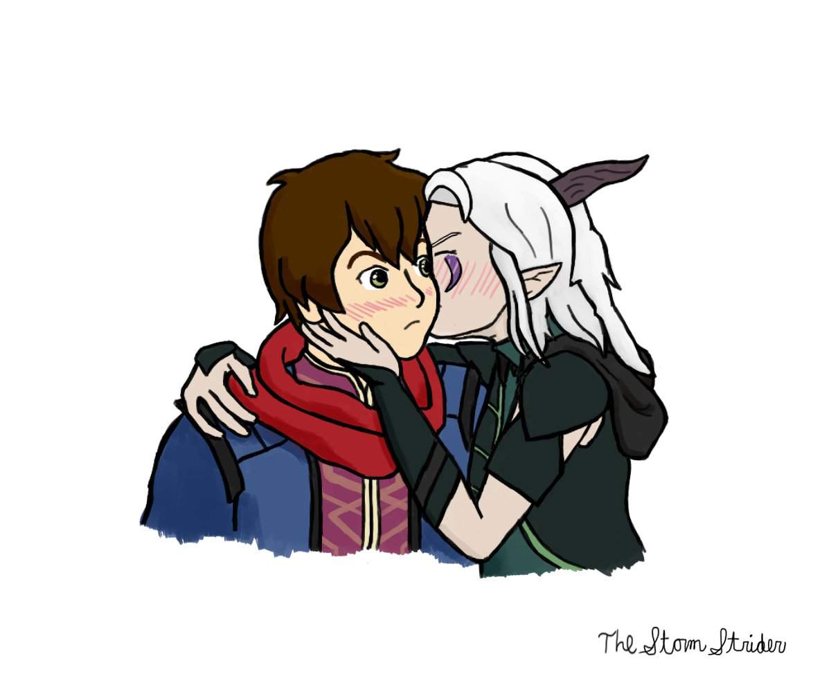 Rayllum good luck kiss | The Dragon Prince Amino Amino