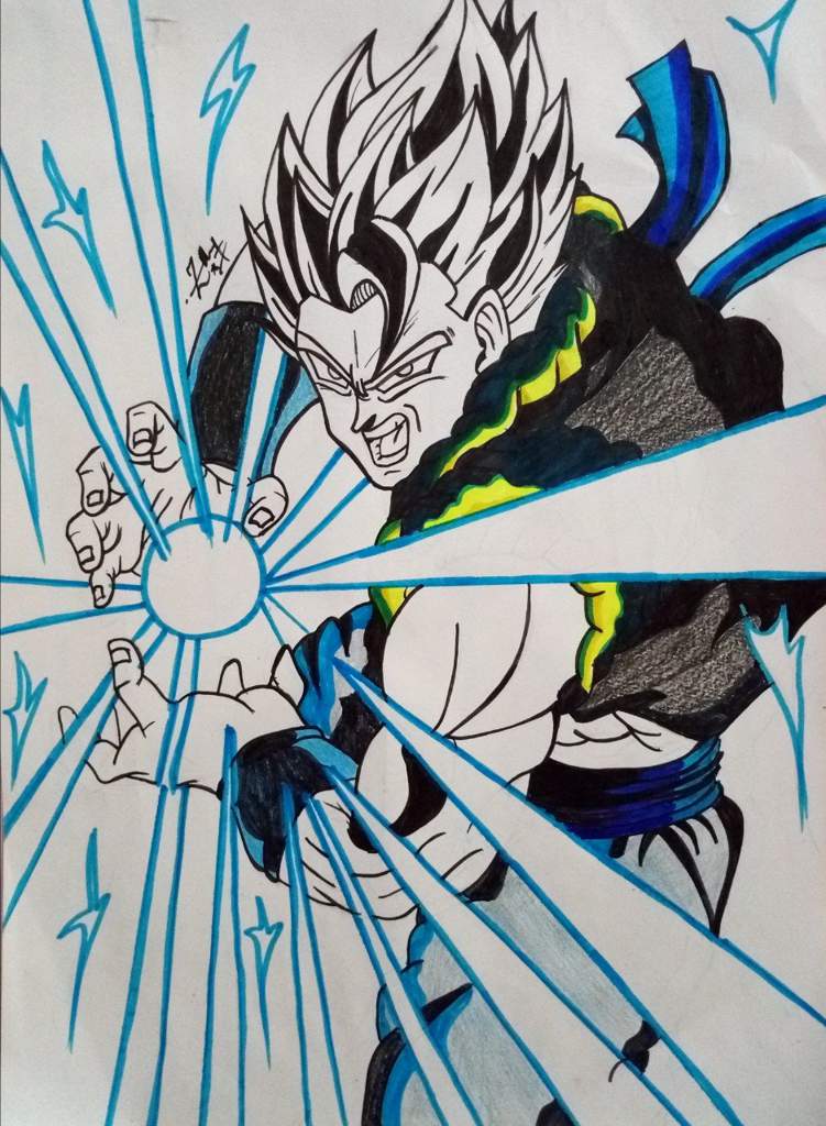 Drawing Gogeta SSJ Blue Kamehameha | DragonBallZ Amino